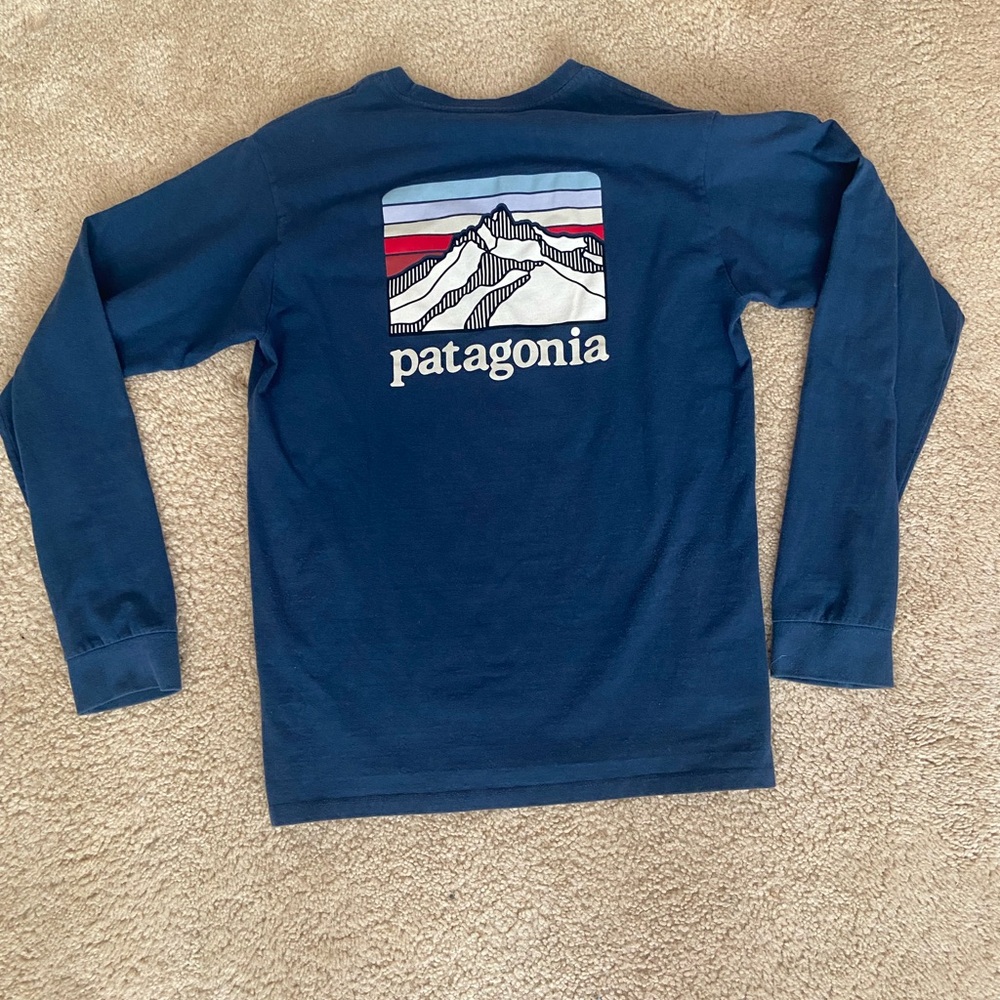 Patagonia Navy Long Sleeve Graphic Tee